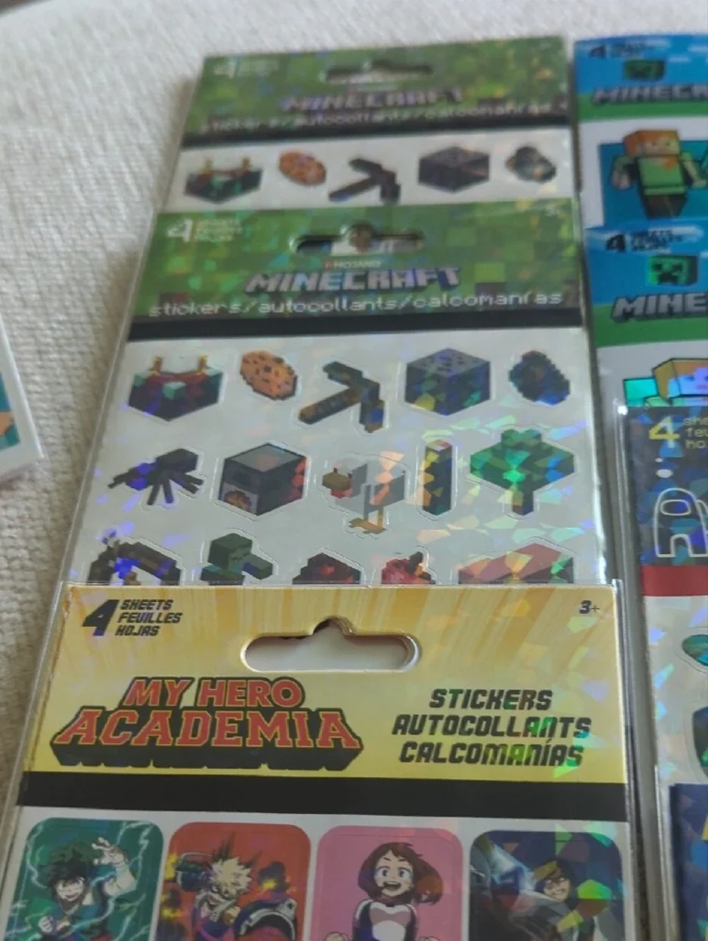 Holographic SpongeBob & Character Sticker Pack - Yellow Accents